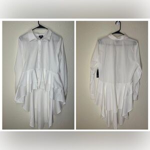 Walter Baker White Ruffle Blouse